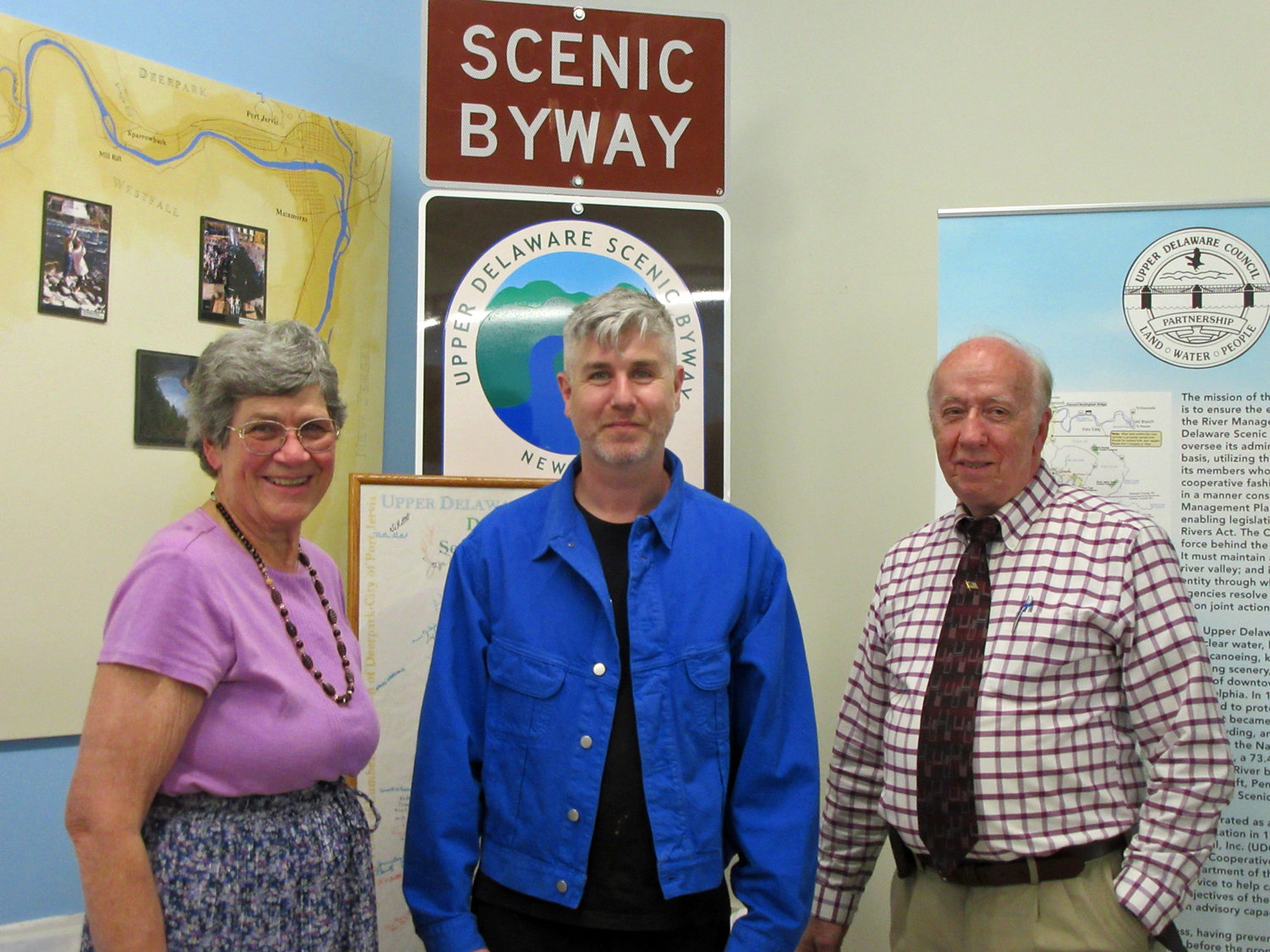 Virginia "Ginny" Dudko (left), John Pizzolato and Larry H Richardson are serving as the vice-chairperson, chairperson and secretary-treasurer respectively for the Upper Delaware Scenic Byway.